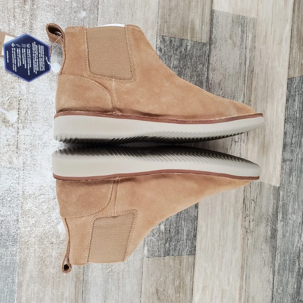 Toms Skyline Mens Chelsea Boot Sz 7 Comfort Toffee Suede Round Toe Pull On Ankle